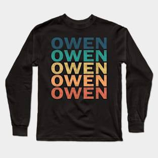 Owen Name T Shirt - Owen Vintage Retro Name Gift Item Tee Long Sleeve T-Shirt